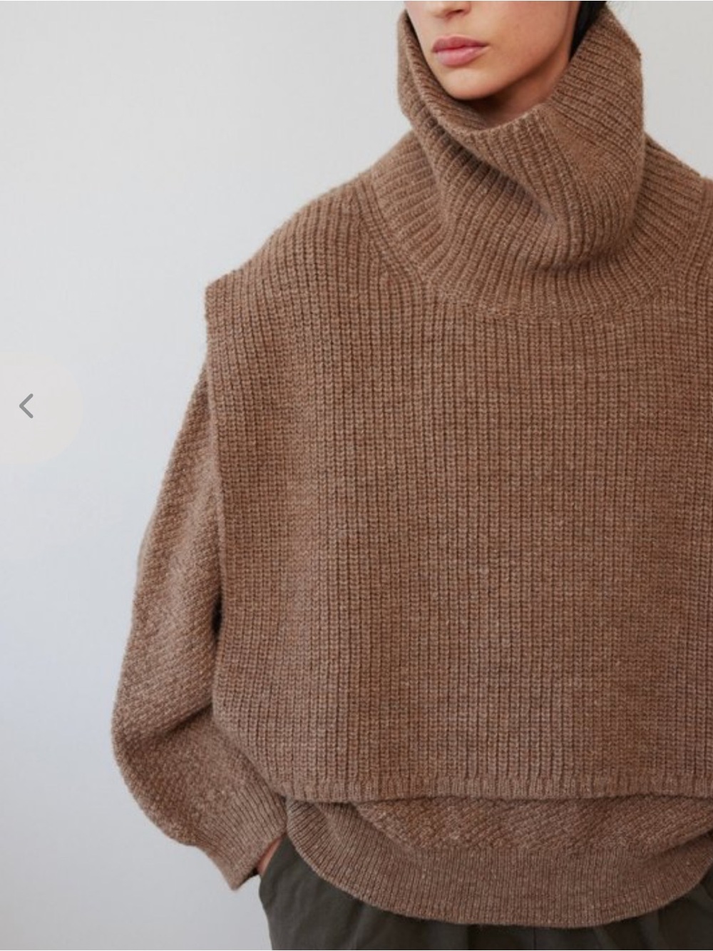Wol Hide Rib Poncho in Charcoal - Picture 9 of 10